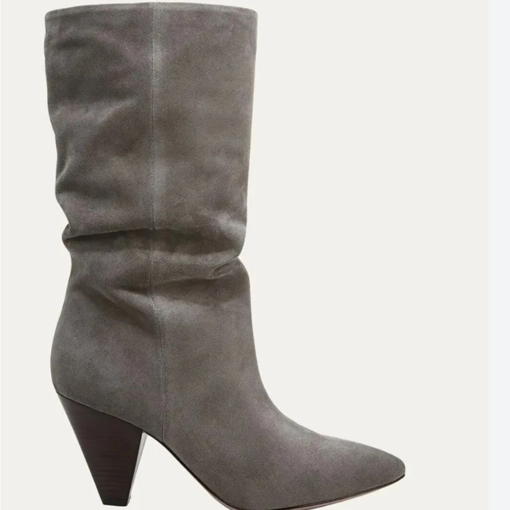 Veronica Beard Blondie Suede Slouch Boot Taupe size 9.5